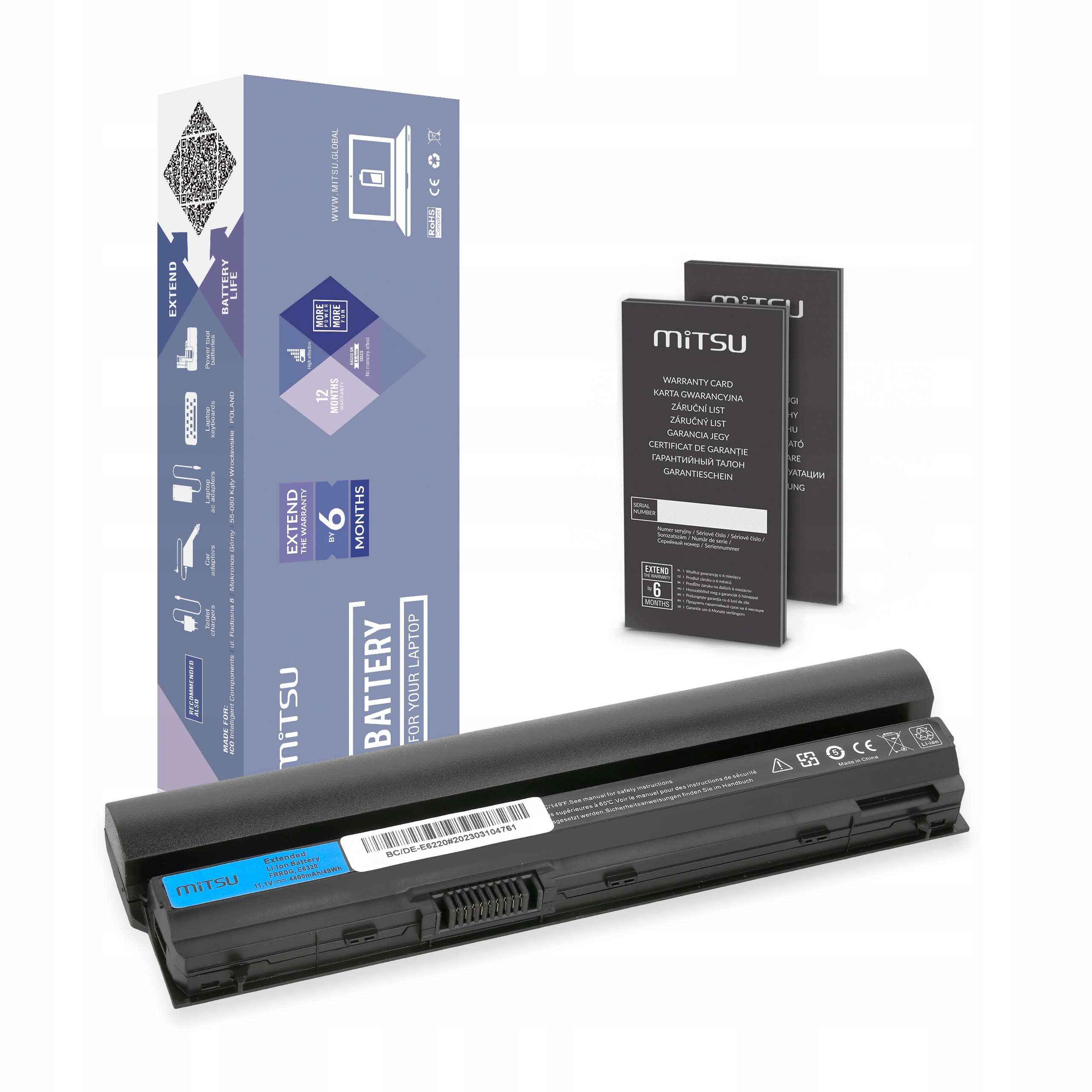 Bateria FRR0G do Dell Latitude E6220 E6320 E6330