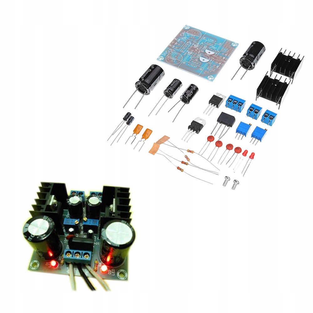 

Zasilacz symetryczny LM317 + LM337 - do montażu