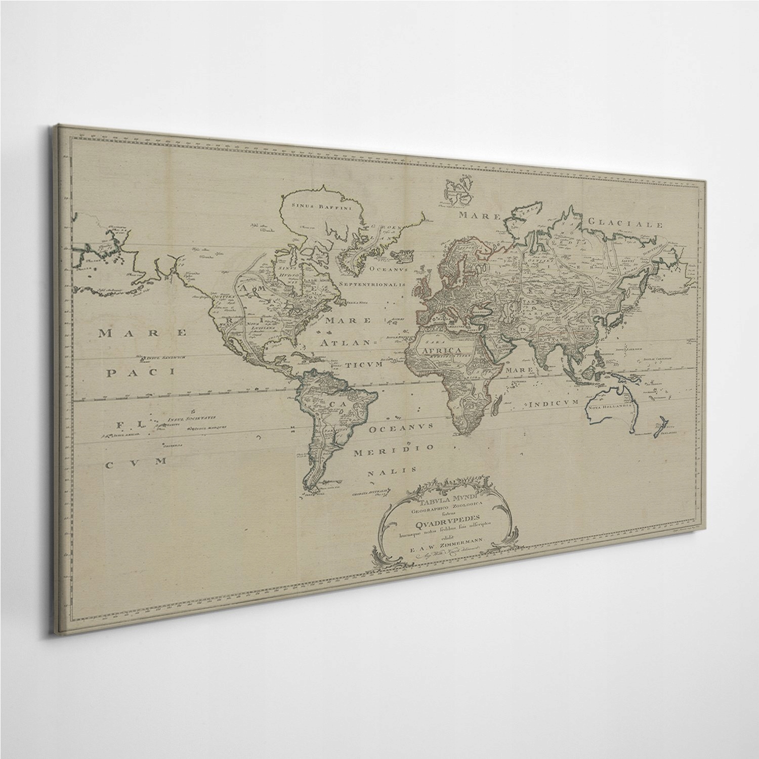 

Obraz na płótnie Mapa Zimmermann Vintage 100x50 cm