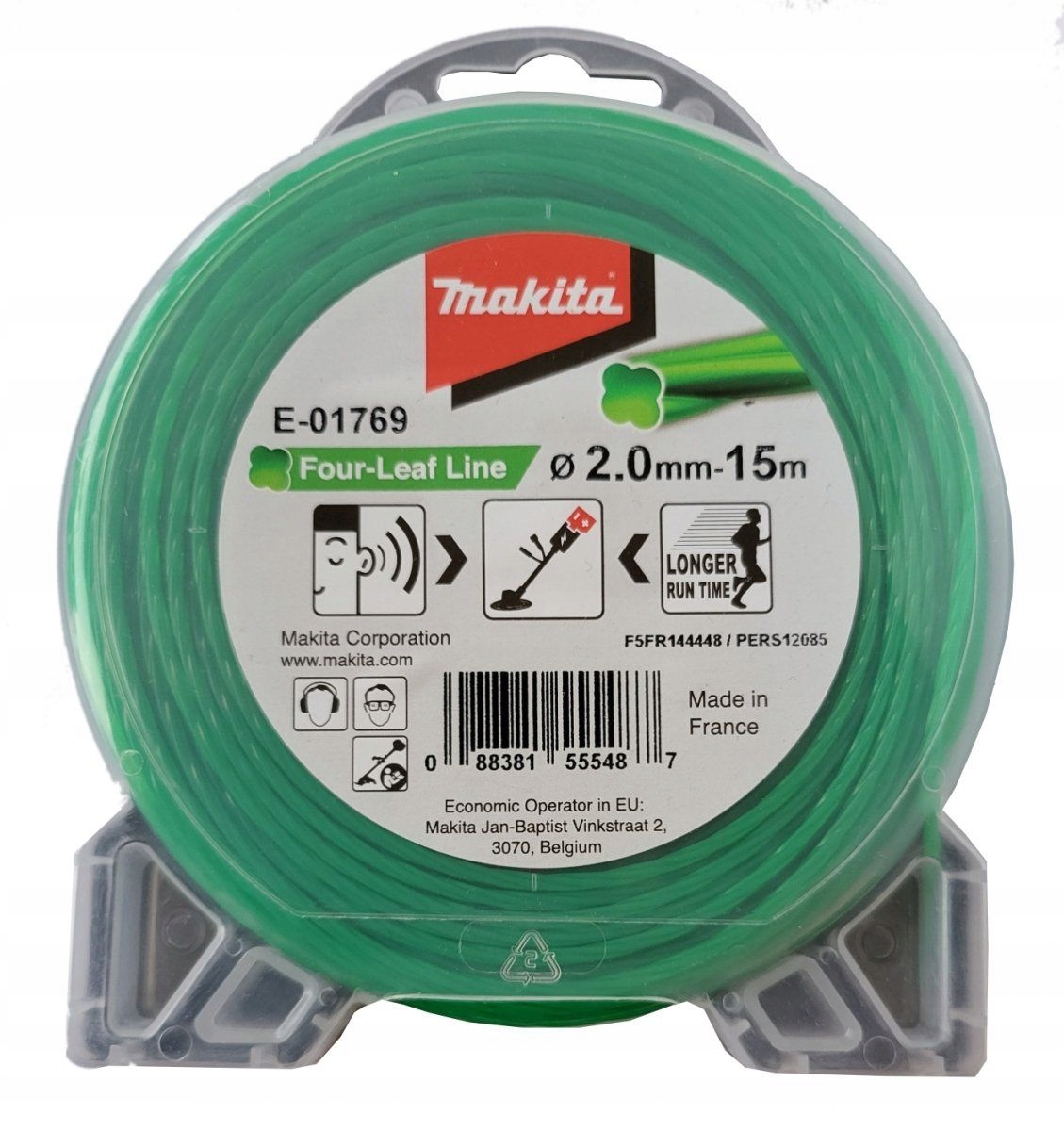 

Żyłka tnąca 2,0mm koniczyna Makita 15mb E-01769
