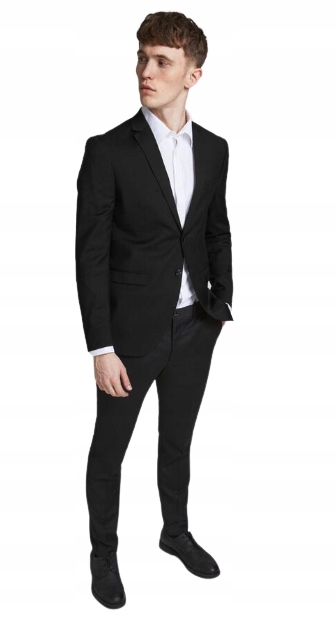 Jack&jones Pánské Oblekové Kalhoty Černé Dlouhé 56 6BA