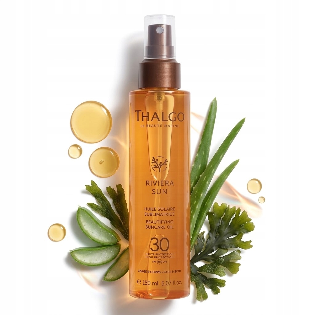 RivieraSun Olejek nawilżający do twarzy ciała i włosów SPF30 Thalgo 150 ml