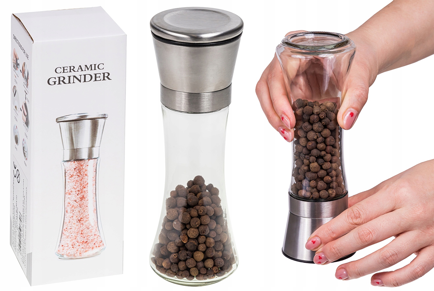 MŁYNEK DO MIELENIA PIEPRZU SOLI PRZYPRAW KAWY INNE Rodzaj młynek ręczny