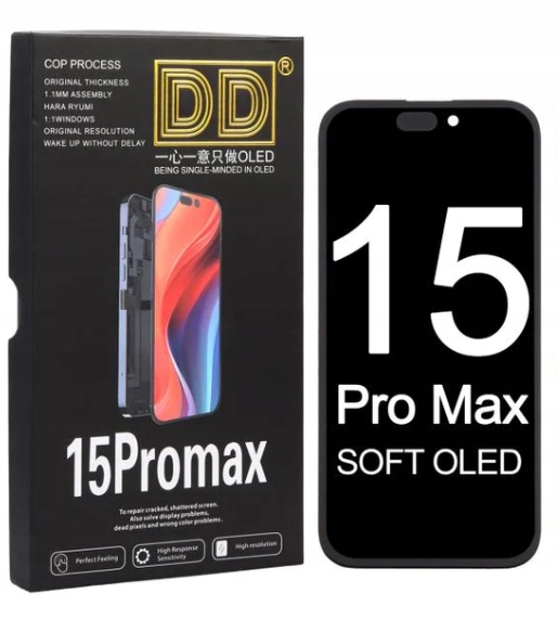 LCD displej pro Apple iPhone 15 Pro Max Soft Oled DD těsnění