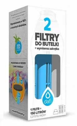 

Filtry do butelki Dafi 2 szt. zakrętka Niebieski