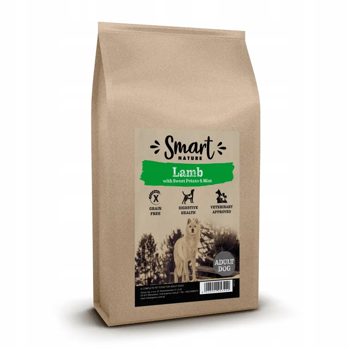 Smart Nature Dog Hypoallergenic Lamb 12kg monoproteinowa karma dla psa, 100