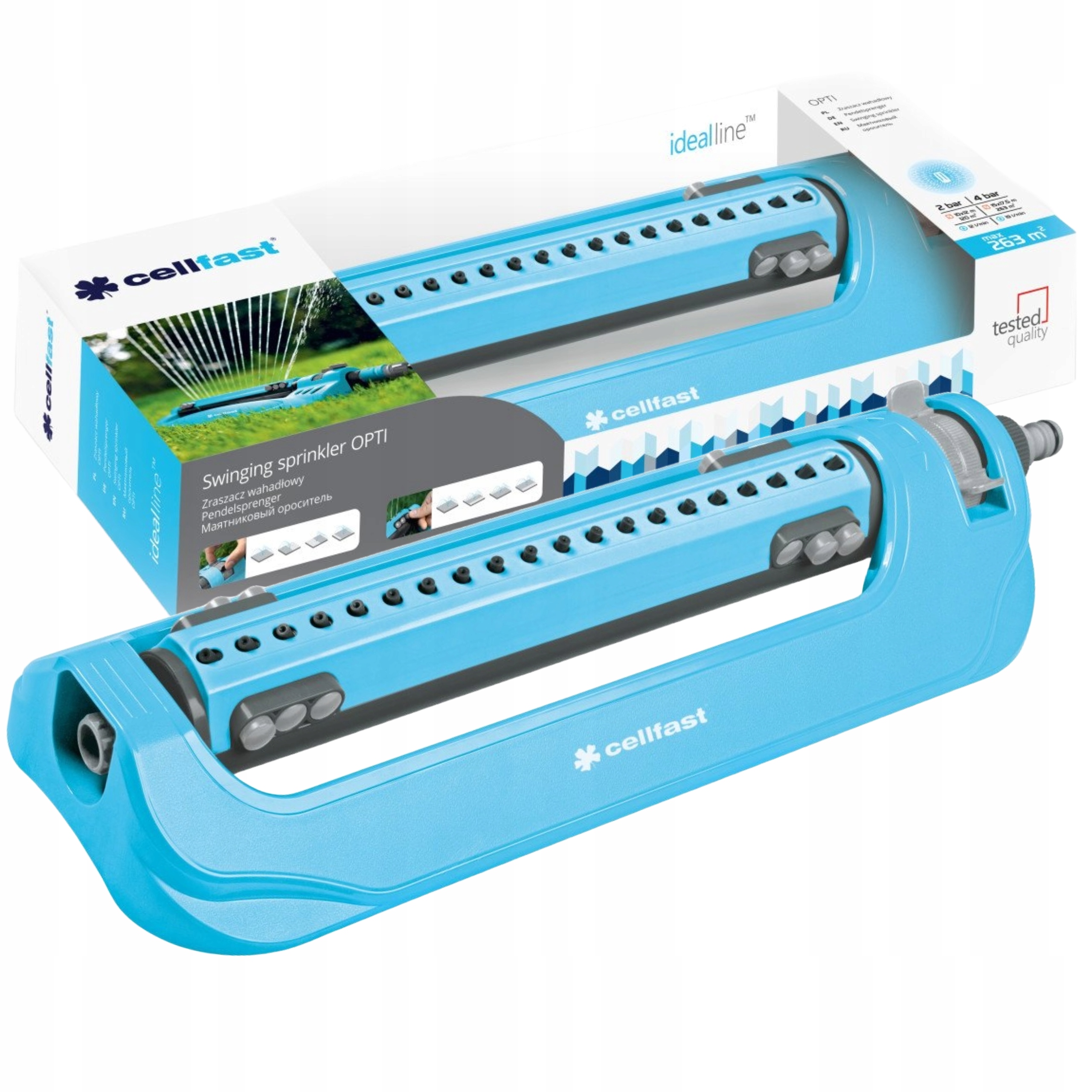 CELLFAST ZRASZACZ WAHADŁOWY OPTI IDEAL 52-075 DO PODLEWANIA ZRASZANIA TRAWY