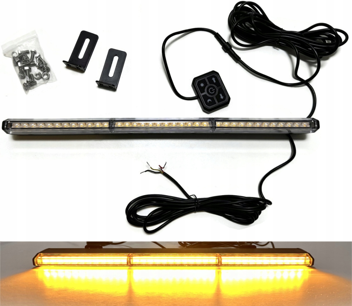 Výstražný Led pásek lightbar 47 cm superslim, dálkové ovládání 12V 24V