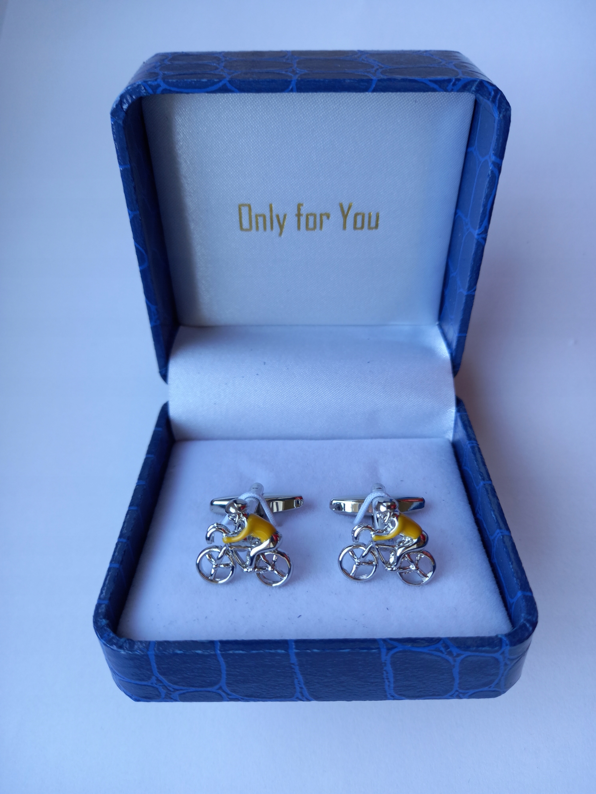 Manžetové knoflíčky na košilích Cyklista v vestě