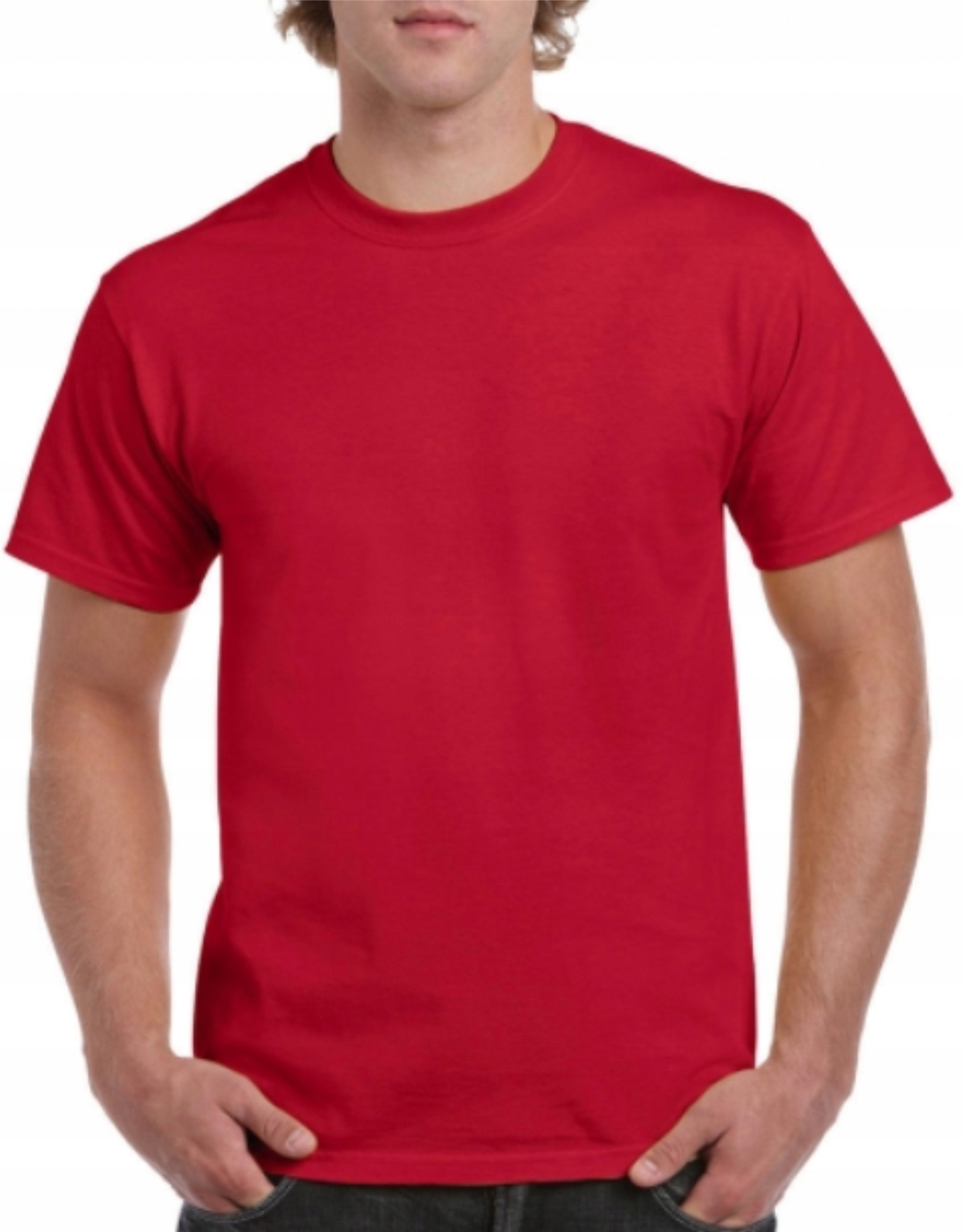 

T-shirt Koszulka Męska Czerwona Bez Nadruku L