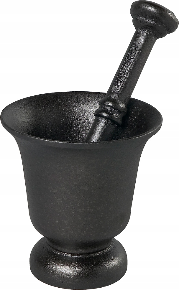 Skeppshult Tradition Liatinový mažiar s tĺčikom Vysoký 11,5 cm Čierny