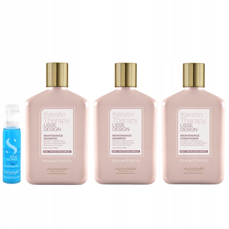 Alfaparf Keratin Therapy šampon 2x 250 ml kondicionér 250 ml olej 13 ml