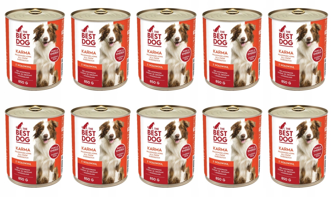 Levně Krmivo The Best Dog S Hovězím Masem 850 G Sokolů X10 Ks