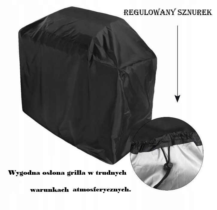 Wodoodporny pokrowiec na grill, rozm. XXL 190cm*71cm*117cm Wysokość produktu 117 cm