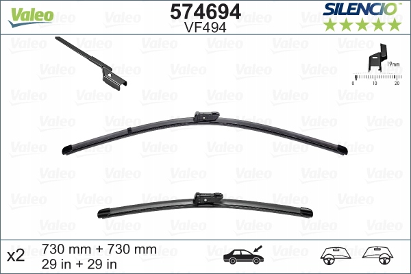 СТЕКЛООЧИСТИТЕЛИ ПЕРЕДНИЕ VALEO 574694