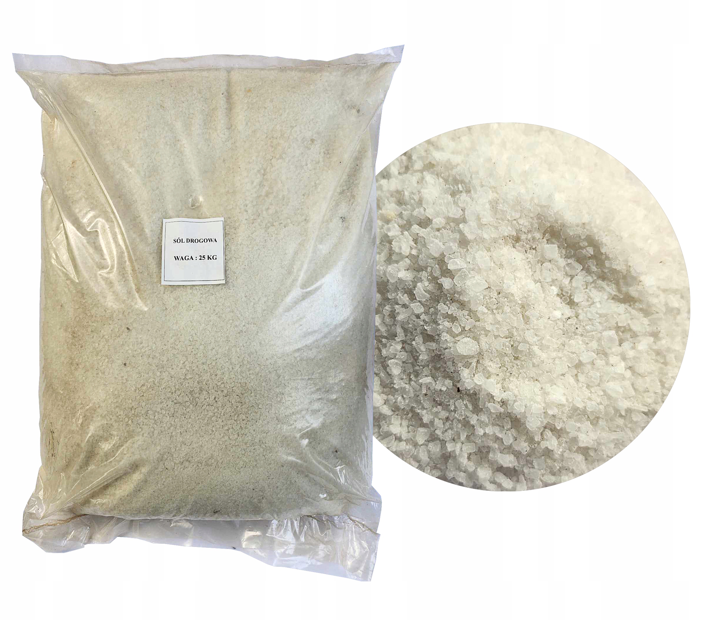 SÓL DROGOWA TECHNICZNA NA CHODNIKI DROGI PODJAZDY ANTYPOŚLIZGOWA LÓD 25KG