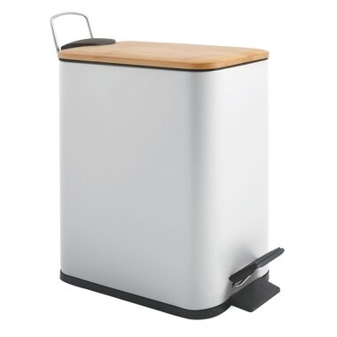 Levně Odpadkový koš Spirella Erik s pedálem 5 l, bílý