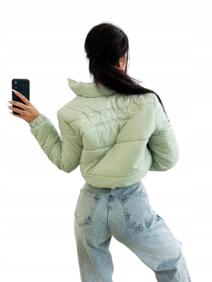 O La Voga Prošívaná Bunda Puffa Matcha Zelená M