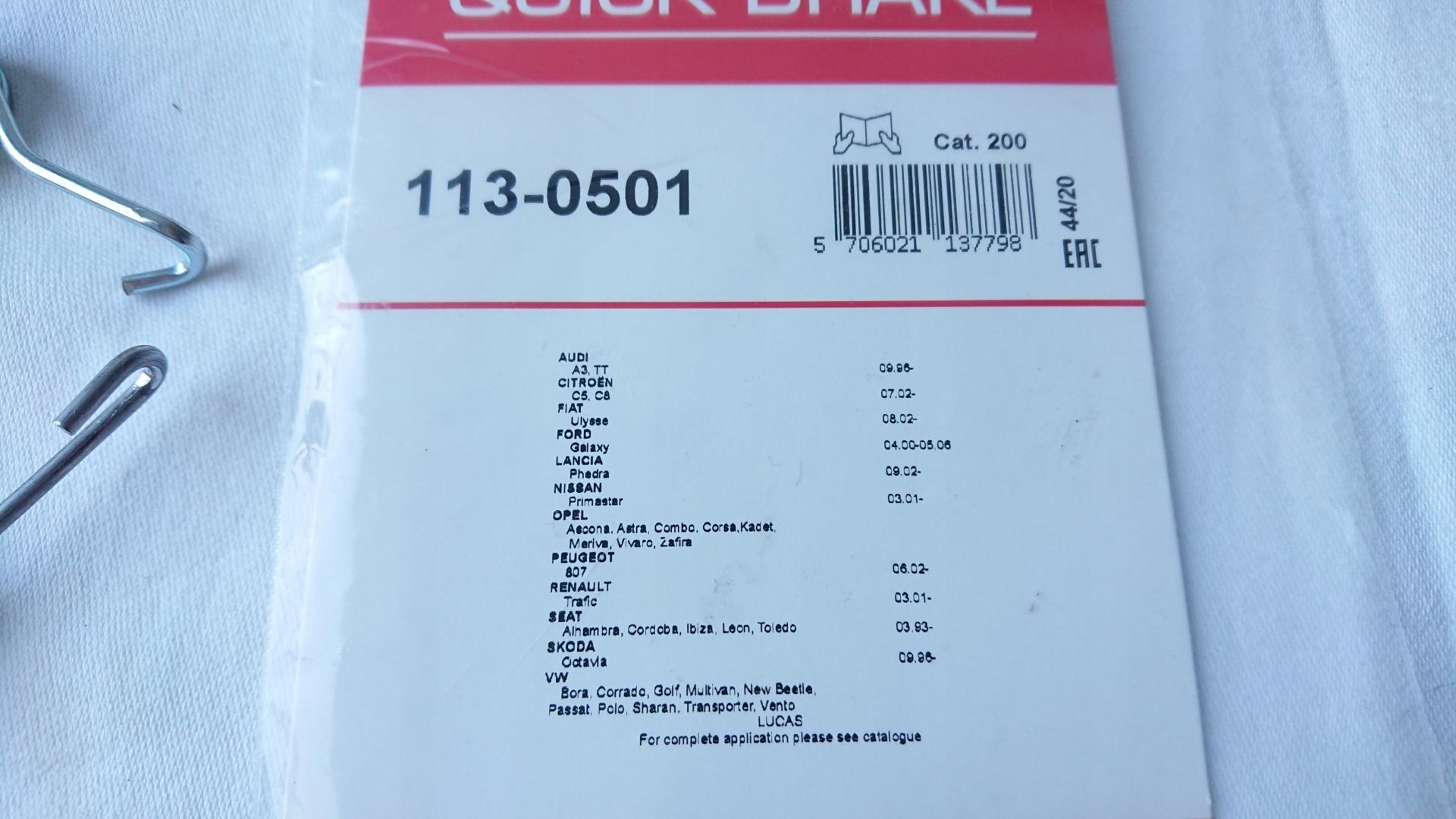 SPRĘŻYNA ZACISKU HAMULCOWEGO TYŁ RENAULT TRAFIC II Typ samochodu Autobusy Samochody dostawcze Samochody osobowe