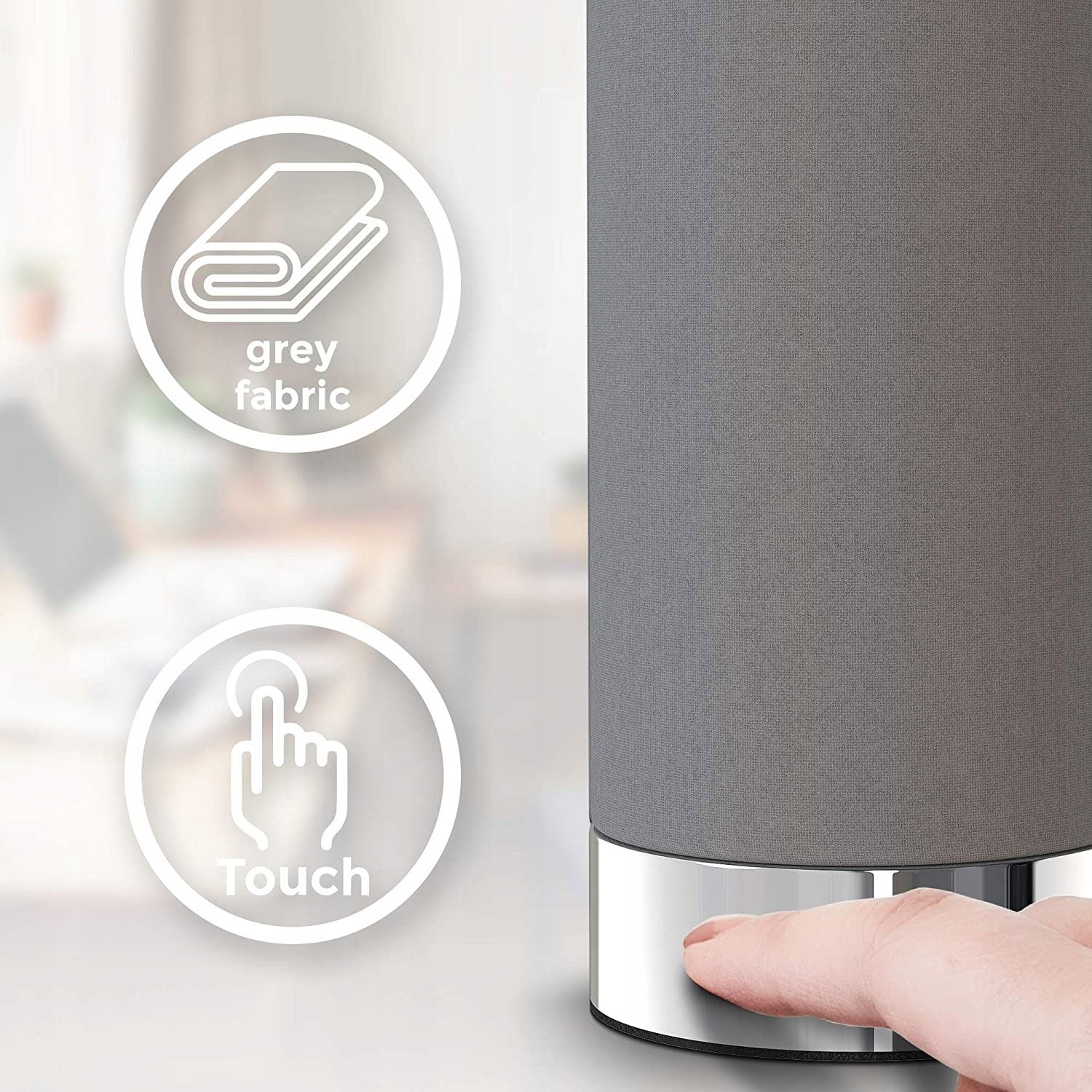 LAMPKA NOCNA - DOTYKOWA - SYPIALNIA - ŚCIEMNIACZ Długość/wysokość 24.4 cm