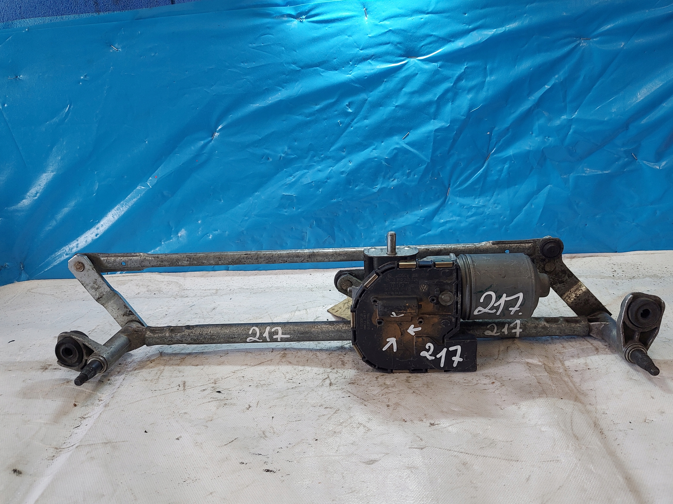 wiper mechanism VW GOLF V 1K1955023D front