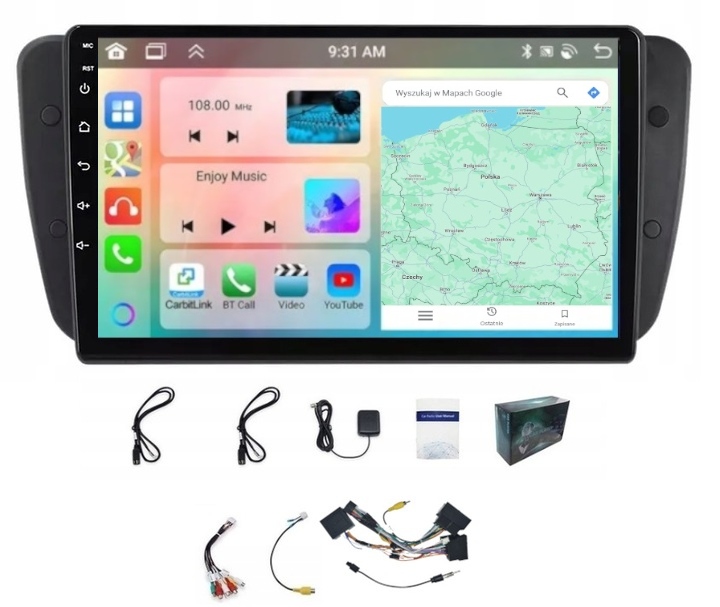 Autorádio S Navigací Carplay Seat Ibiza IV 2008-2017 Wifi Android 6GB 128GB