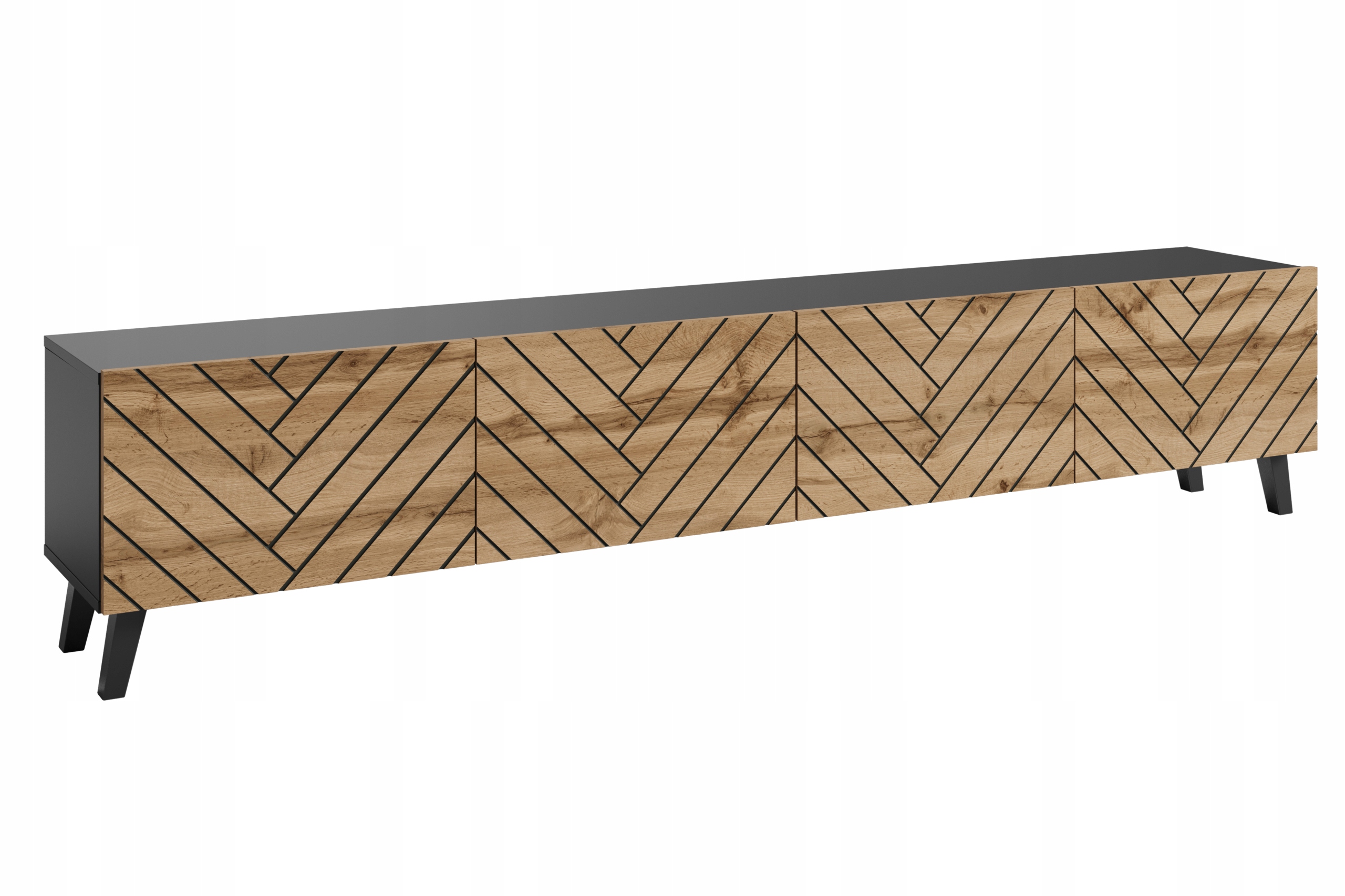 Szafka Rtv Pod Tv Komoda Lowboard Do Salonu Sypialni Phuket 190CM Dąb Wotan