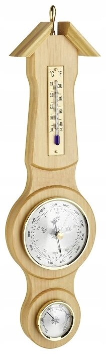 Analogowa stacja pogody 04 719 na drewnie