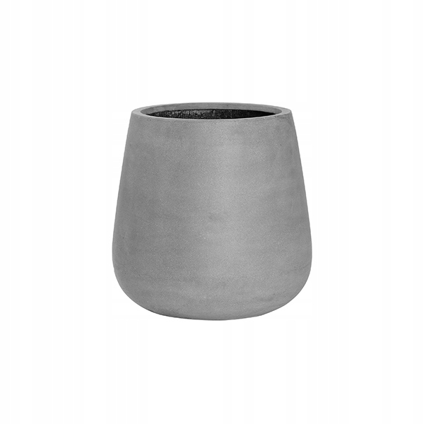 szara okrągła kamienna donica Pax 44/46 naturalna