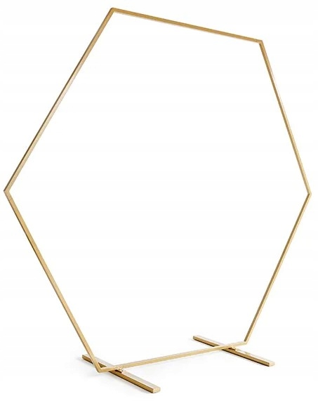 Stojak na tło heksagon złoty 2m stelaż ścianka