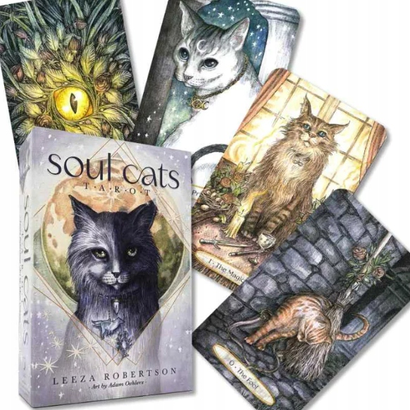 Karty Do Gry Tarota Z Kotami Zestaw Kart Do Wróżenia Soul Cats Tarot