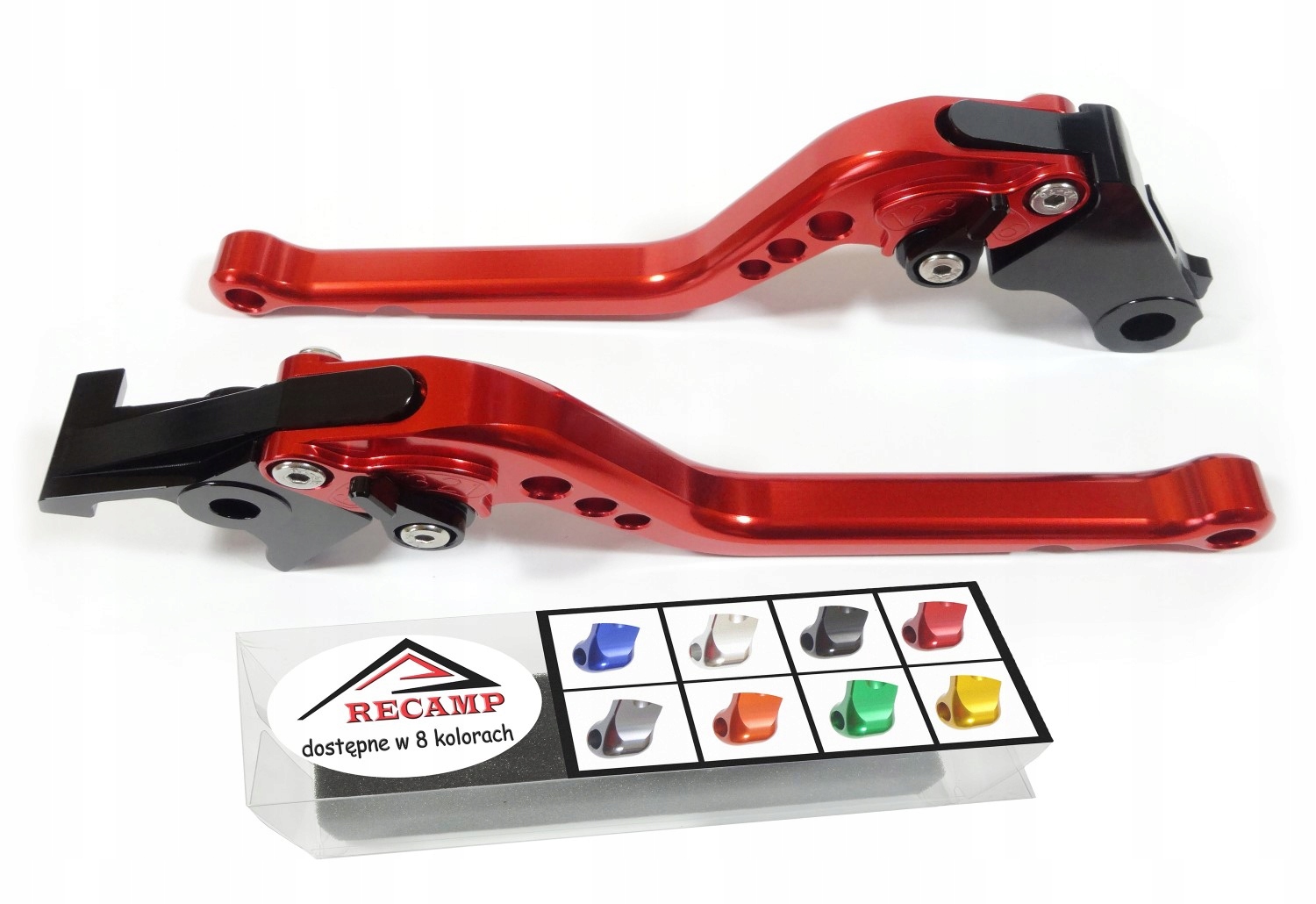 Длинные спортивные ручки с ЧПУ регулируемые красные