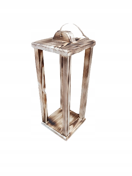 LAMPION DREWNIANY opalany 50 cm