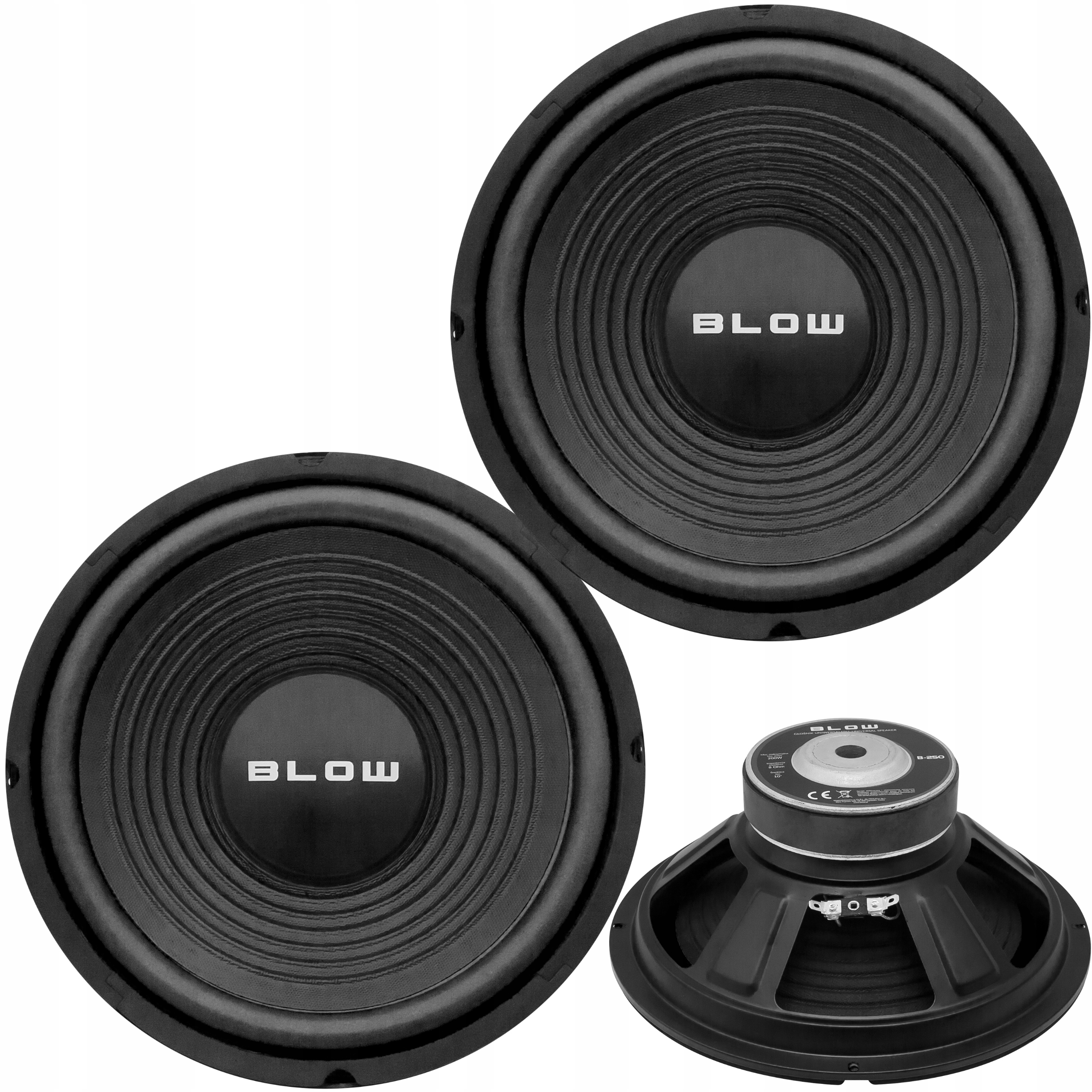 2x Basový Reproduktor Woofer B-250 250MM 25CM 200W 10'' 8OHM