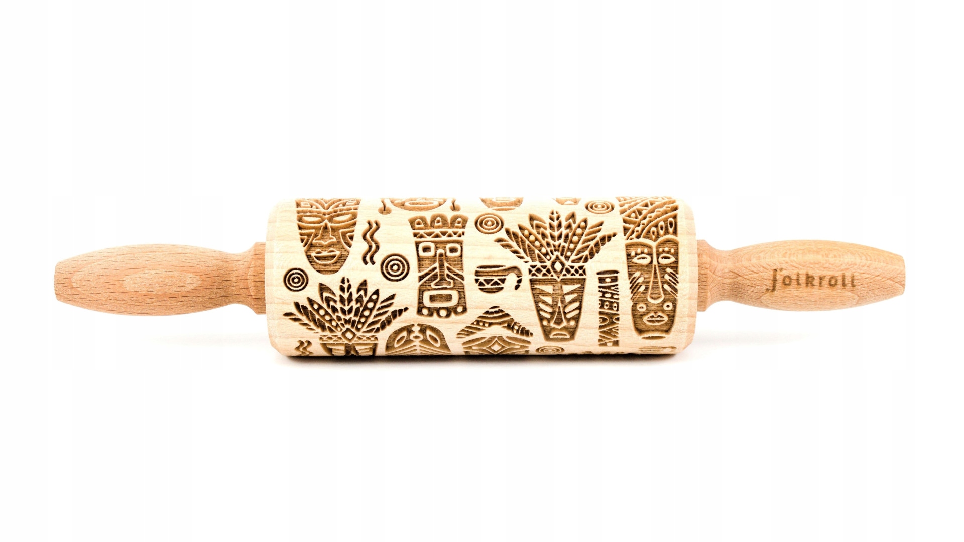 Wałek grawerowany wzór AFRYKAŃSKIE MASKI, junior