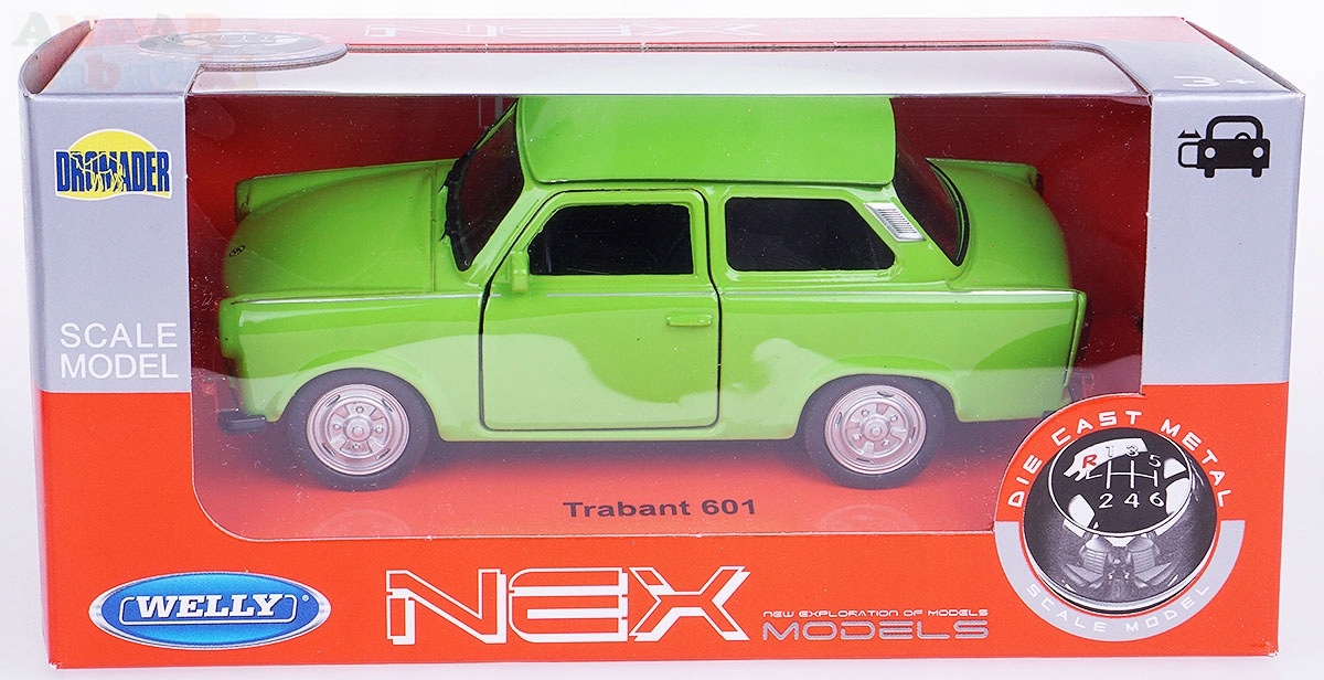 TRABANT 601 MODEL METALOWY WELLY 1:34/39 ZIELONY EAN (GTIN) 5904538641931