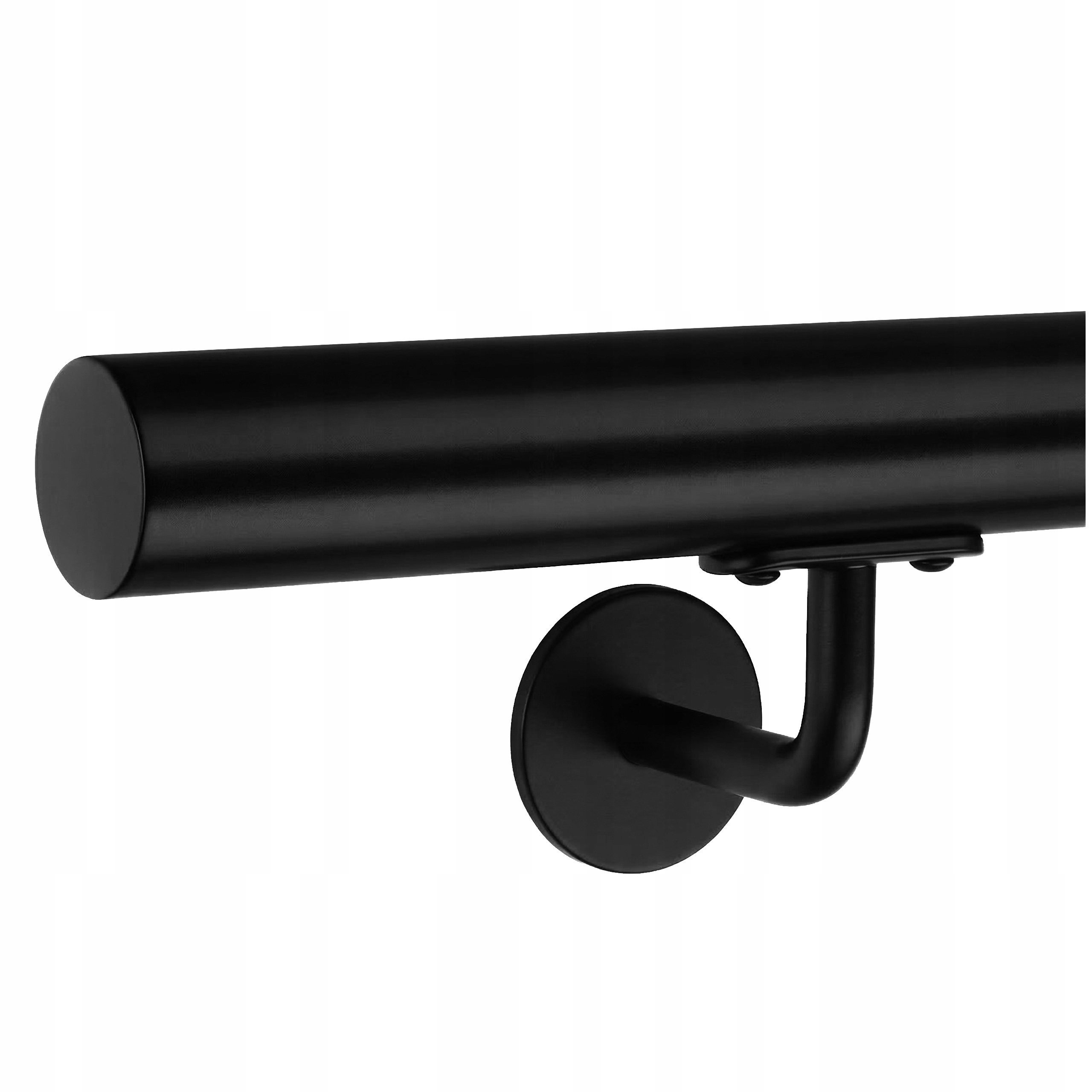 Stěnové zábradlí 140 Cm Schodišťové Černé fi 42 Loft nerezová ocel Pevná M8