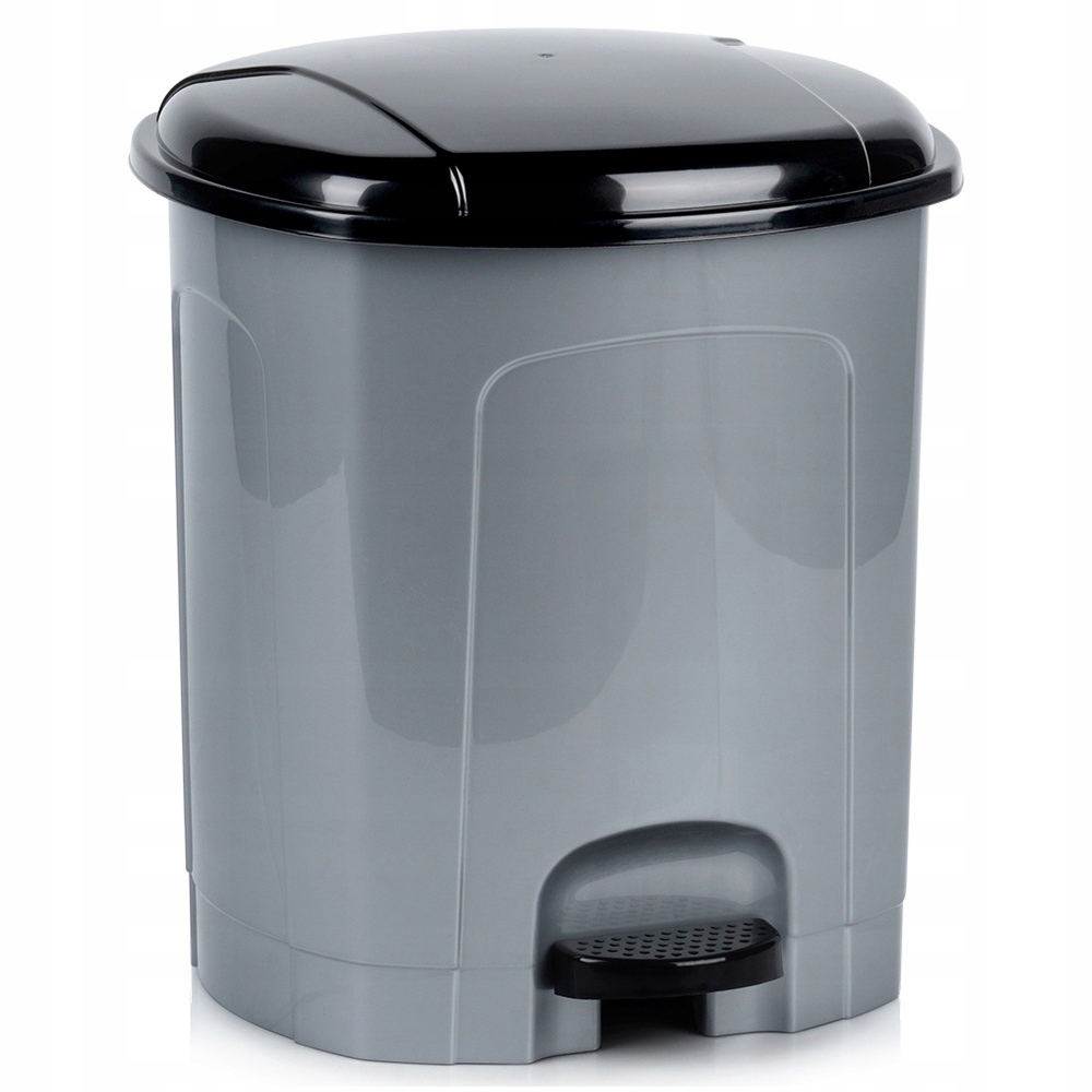 Odpadkový Koš S Pedálem, Otevíratelný, Plastový, Šedý, Kuchyňský, 11,5 L