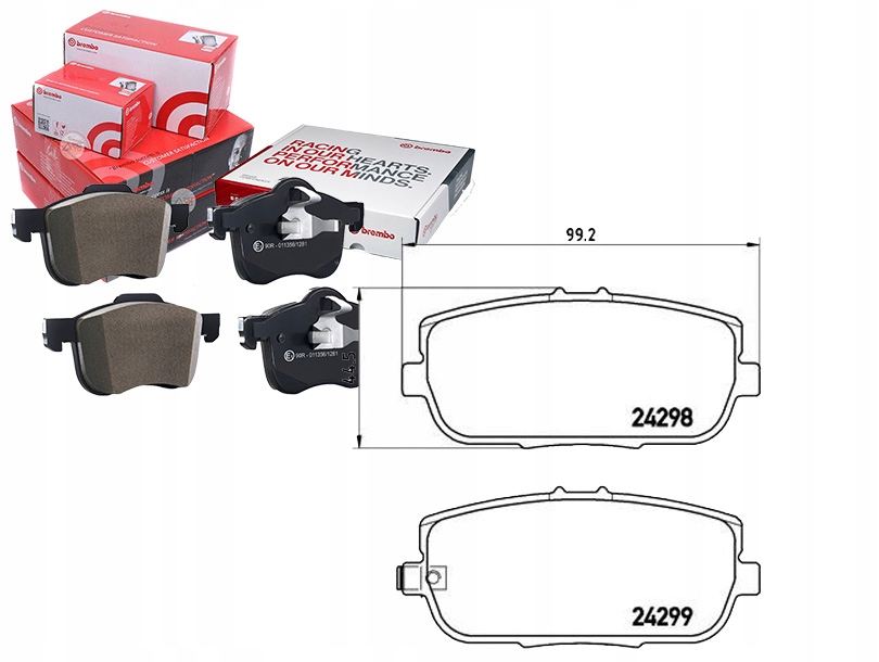Brzdové Destičky Mazda MX-5 05-14 Zadní Brembo