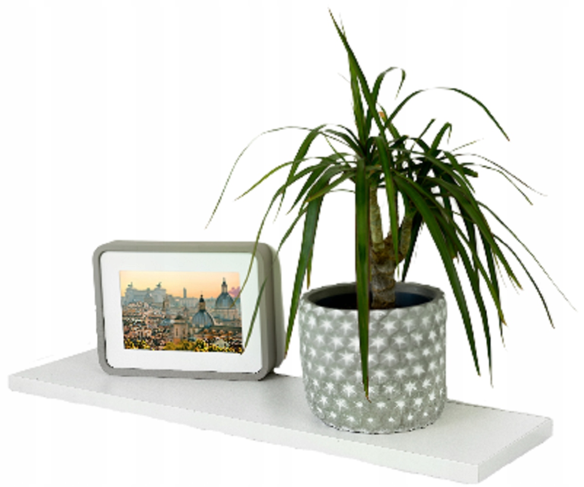 

Półka Ścienna Wisząca Biała 40CM Regał Montaż