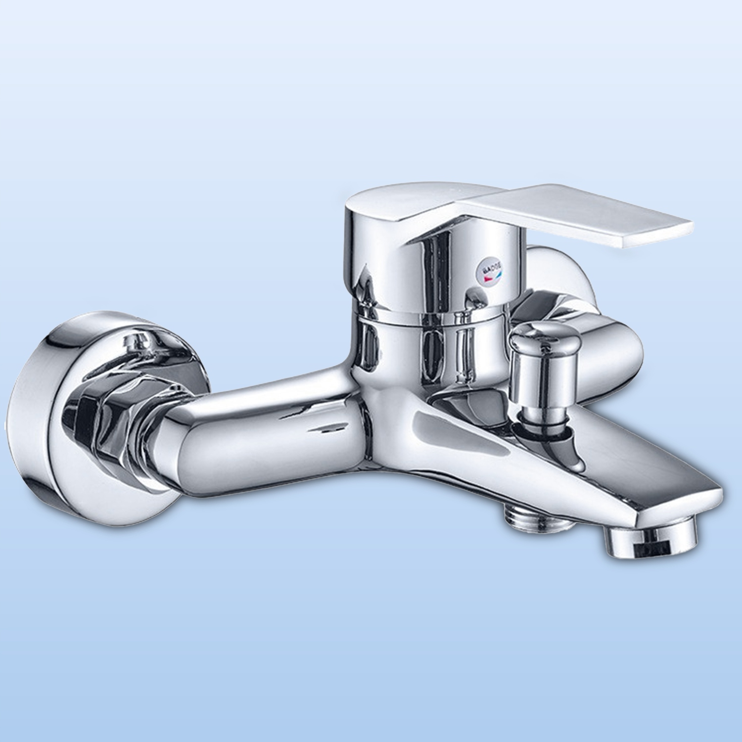 BATERIA NATRYSKOWA PRYSZNICOWA WANNOWA ŚCIENNA CHROM POŁYSK ARMATURA Kolor chrom