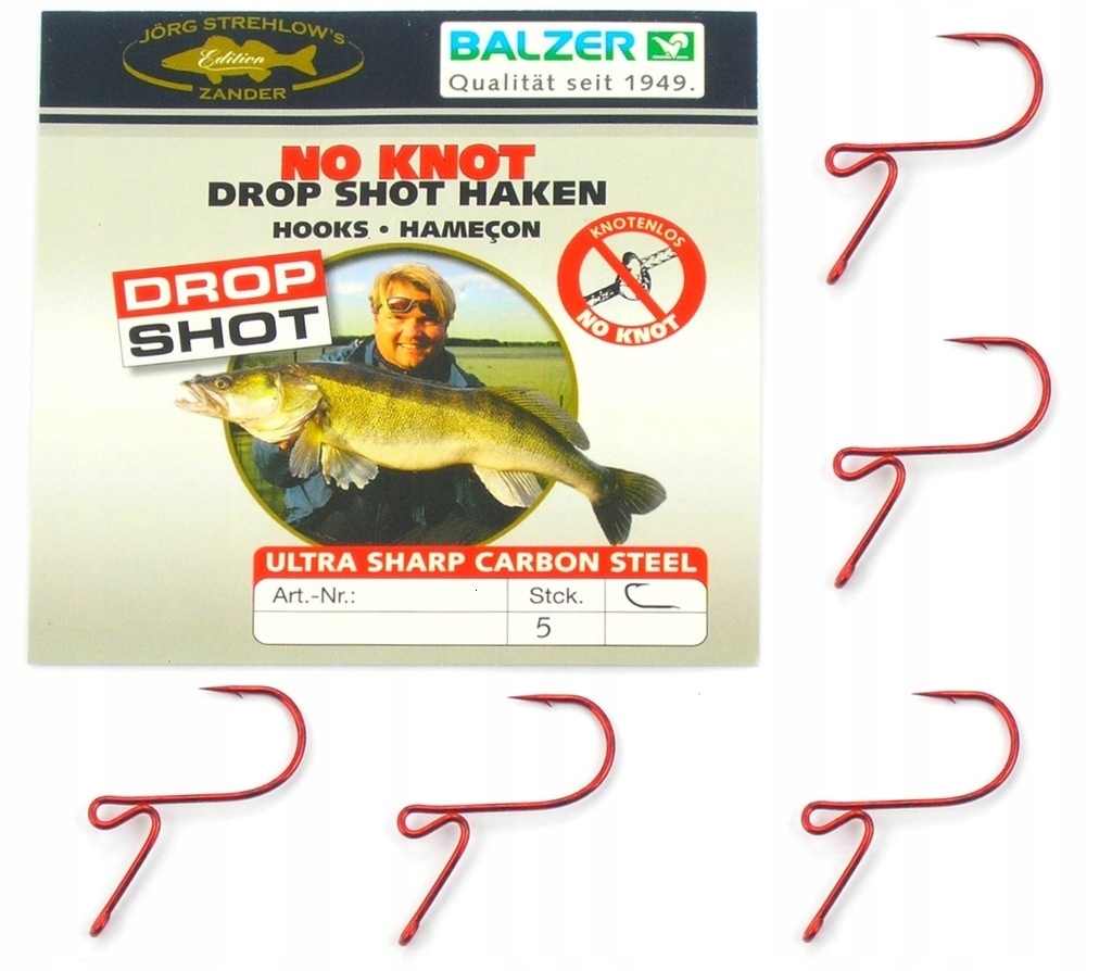Haczyk Balzer Drop Shot No Knot NR1/0, 5SZT