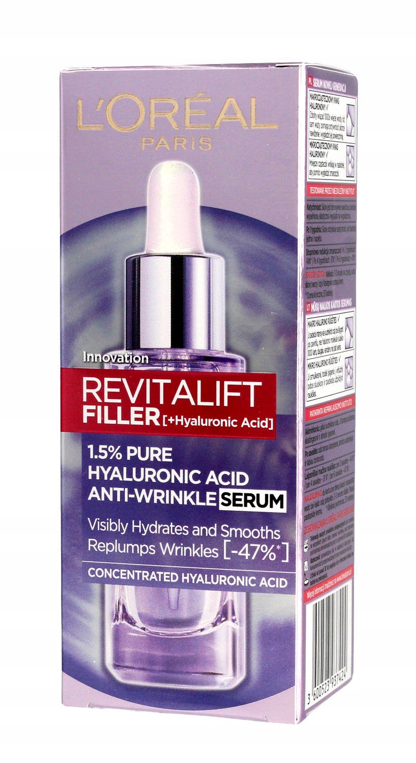 Loreal Revitalift Filler Sérum Proti Vráskám 1.5% S Čistou Kyselinou Hyalovou