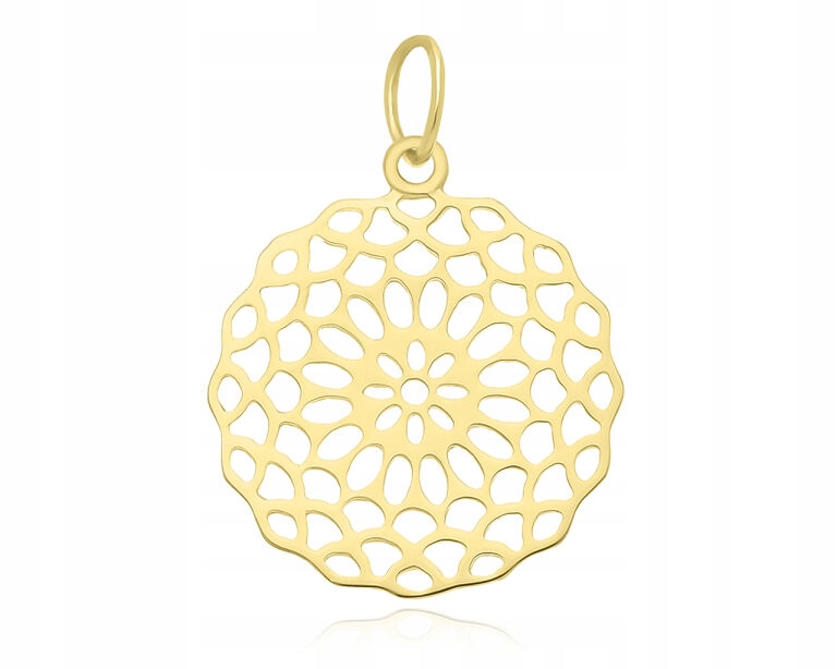Zlatý přívěsek 585 Ažurový vzor Dámský Přívěsek Velký na Řetízek