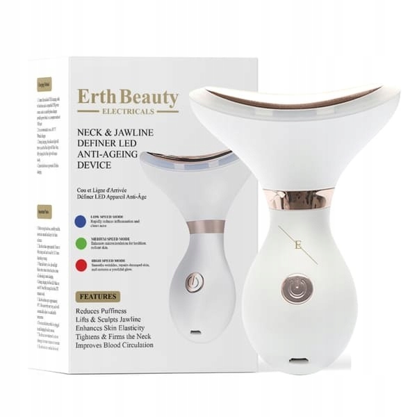 Erth Beauty Neck & Jawline Definer Masážní Přístroj krku Led Anti-Ageing