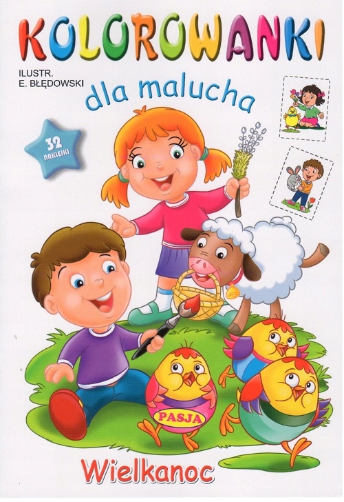 KOLOROWANKA WIELKANOCNA Z NAKLEJKAMI WIELKANOC