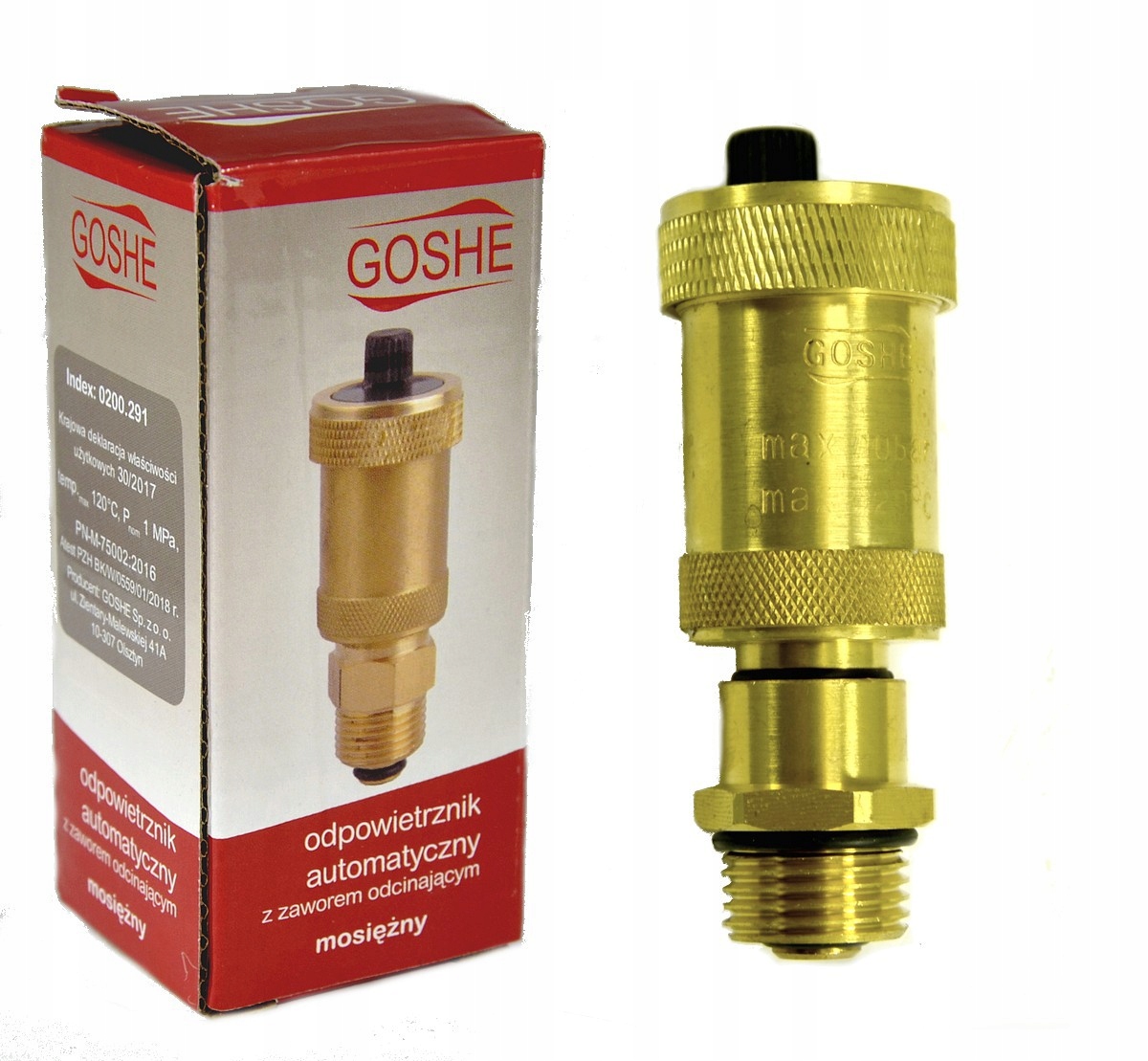 

Odpowietrznik Automatyczny 1/2 Pion Goshe Mosiądz