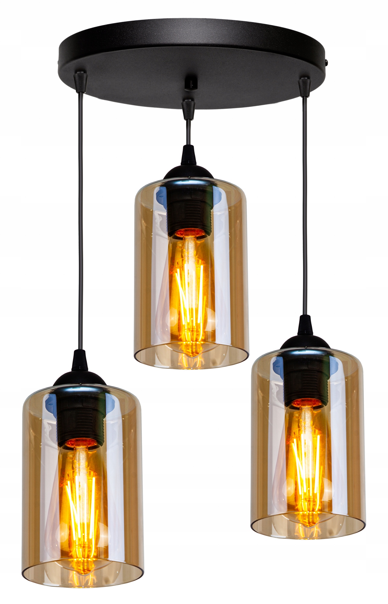 

Szklana Lampa Wisząca Żyrandol Plafon Loft Led
