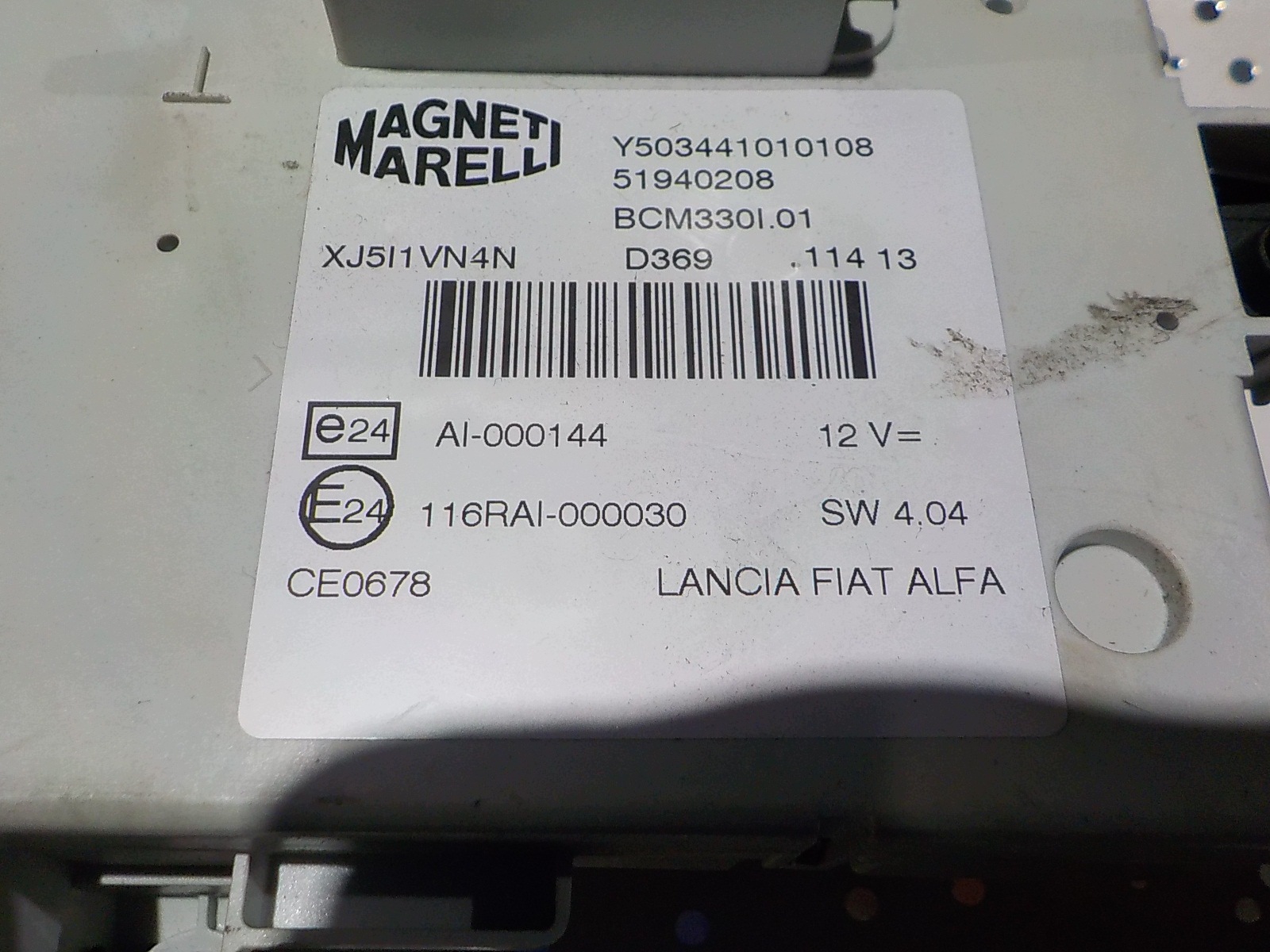 FIAT 500 BSM BSI modulo UCH 51940208 D369