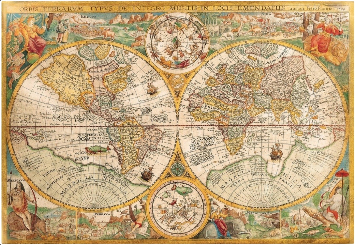 Clementoni puzzle dla dorosłych antyczna mapa świata 2000 elementów Liczba elementów 2000